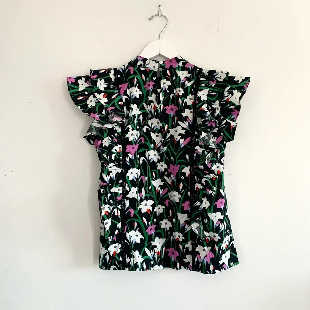 VERONICA BEARD Ruffle Sol Top - Picture 2 of 13